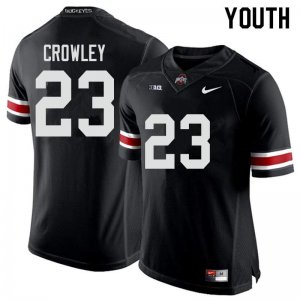 NCAA Ohio State Buckeyes Youth #23 Marcus Crowley Black Nike Football College Jersey UPW7845TQ